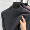 Men's 100% Wool High-Collar Knit Sweater – Thick, Warm, Solid Color, Perfect for Autumn and Winter