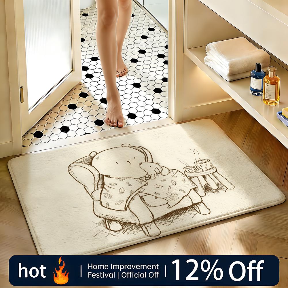 Soft Absorbent Non-Slip Rug Brand sigikid Floor Mat Home Decor Doormat Bedroom Floor Mat Shower Carpet 40x60cm