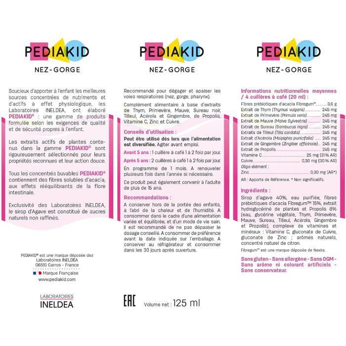 Pediakid Nez Gorge Goût Citron Miel 250ml