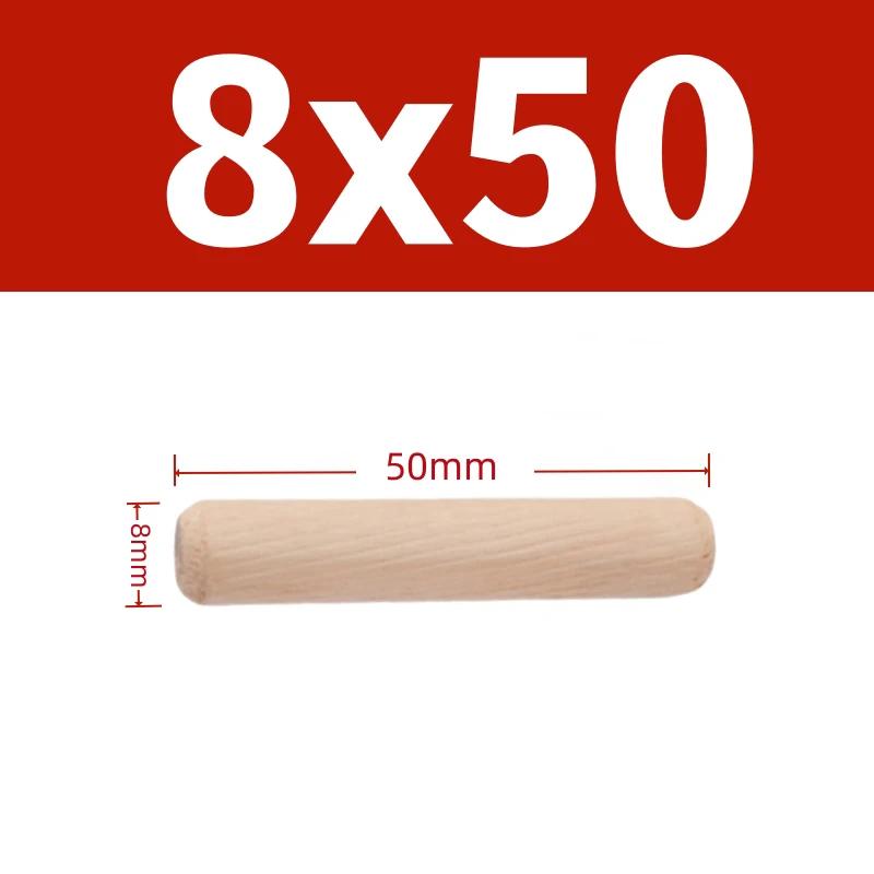 Dia 6mm 8mm 10mm Solid Wood Diagonal Round Wooden Rod Plug DIY Material Solid Wood Connectors Nail Wedge Length 30mm-100mm