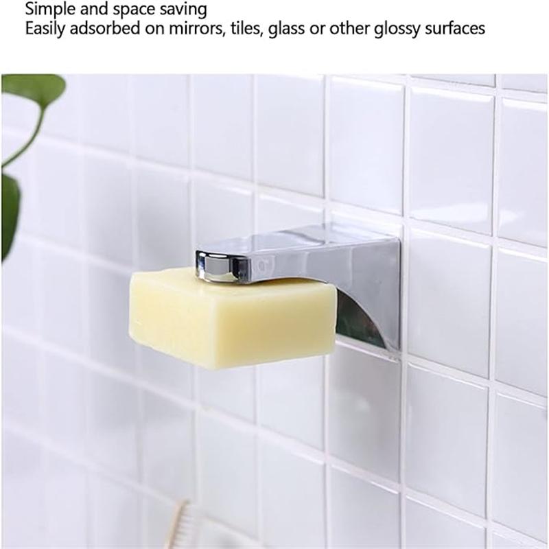 1/2PCS Soap Box Strong Suction Magnetic Soap Holder Wall Mount Container Dispenser Bathroom Soap Dish Rack Storage