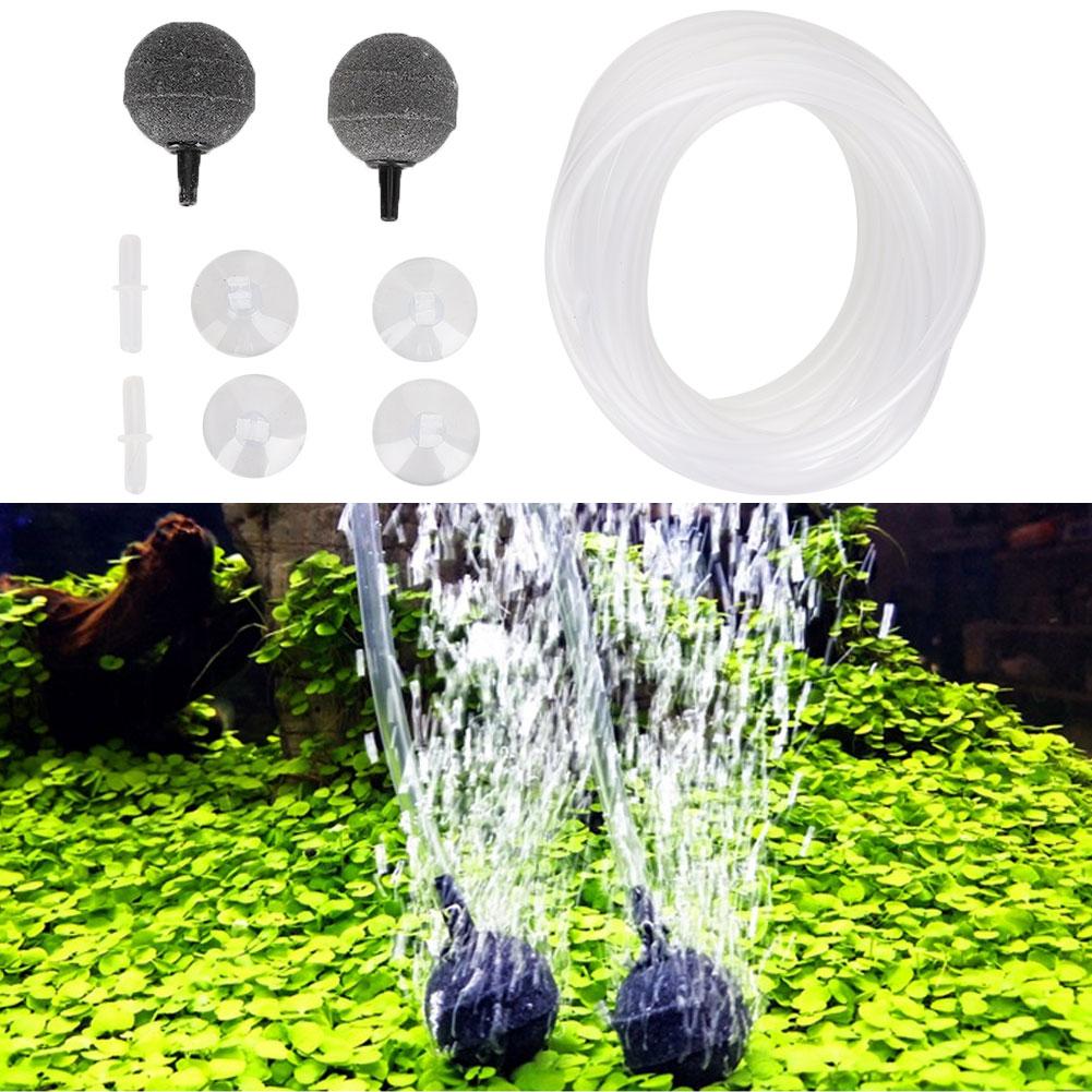 Aquarium Oxygen Pump Accessory Kit Bubble Stone Hose Suction Cup Holder Valve Aerartion Device for