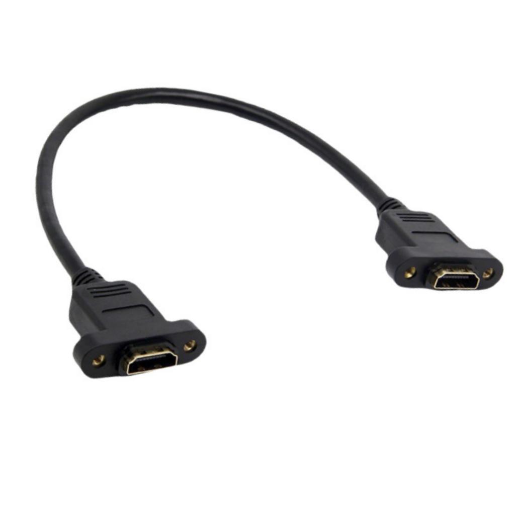 HDTV Male/Female To Female Extension Cable with Screw Panel Mount for HDTV Monitor Gaming Console Projector Accessoires