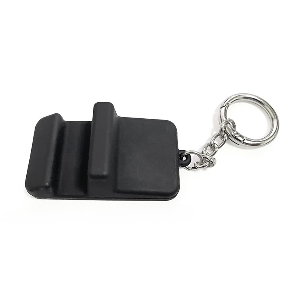Portable Cell Phone Stand Keychain Mobile Travel Desk Holder Anti-Lost Hanging Bracket Pocket Mini Silicone Support Dock Mount