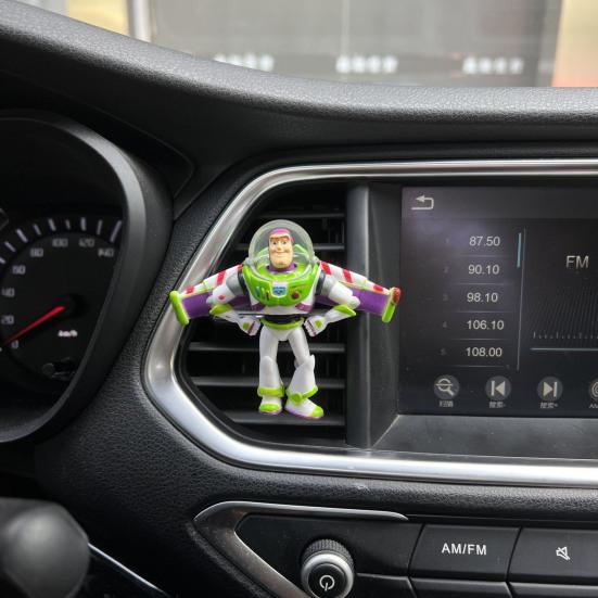 Keychain Pendant, Woody Buzz Lightyear Car Air Freshener, Aromatherapy Vent Clip Car Accessory for Toy Fan Gift