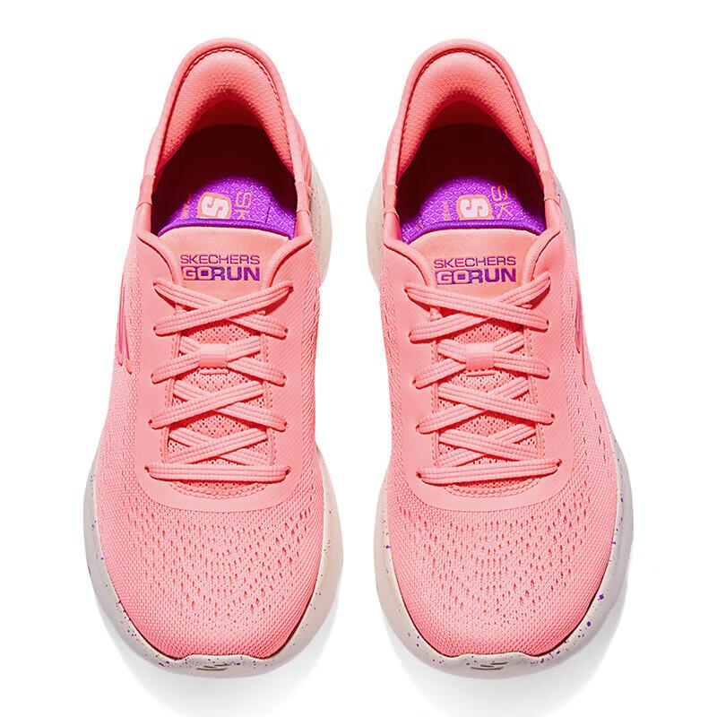 Skechers Go Run Lite Comfortable Lightweight Low Top Running Shoes Women Sneaker Pink 129452-PNK