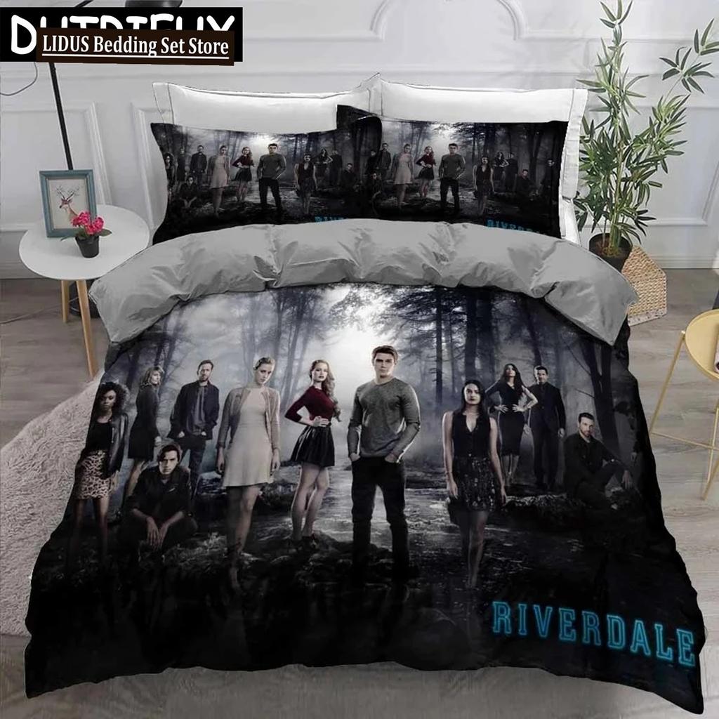 Movie Riverdale Bedding Set Teens Boys Duvet Cover Set With Pillow Cover Comforter Set Single Queen King Full Size Duvet Cover