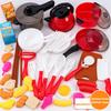 Children'S Kitchen Toy Set For Boys And Girls Playing Home Simulation Kitchenware Cooking, Stir Frying, Cutting And Enjoying