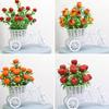 Simulation Flower Decorations Rattan Flower Basket Tricycle Bicycle Model Home Garden Wedding Party Decoration Romantic And Cute