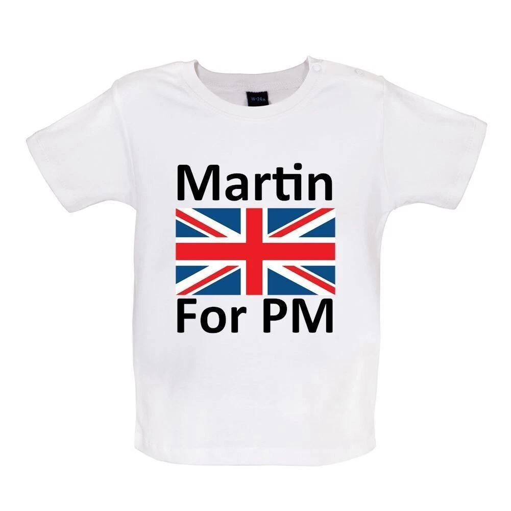 

Martin For PM -Baby Kids Boys Girls Unisex T-Shirt / Romper Tees Top- Lewis Money Saving Expert Funny Mse 100