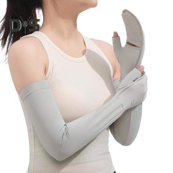 Damen UV-Sonnenschutz Lange Handschuhe Touchscreen Sommer-Fahrhandschuhe Kühlende Armmanschette für Outdoor-Reiten Radfahren Wandern