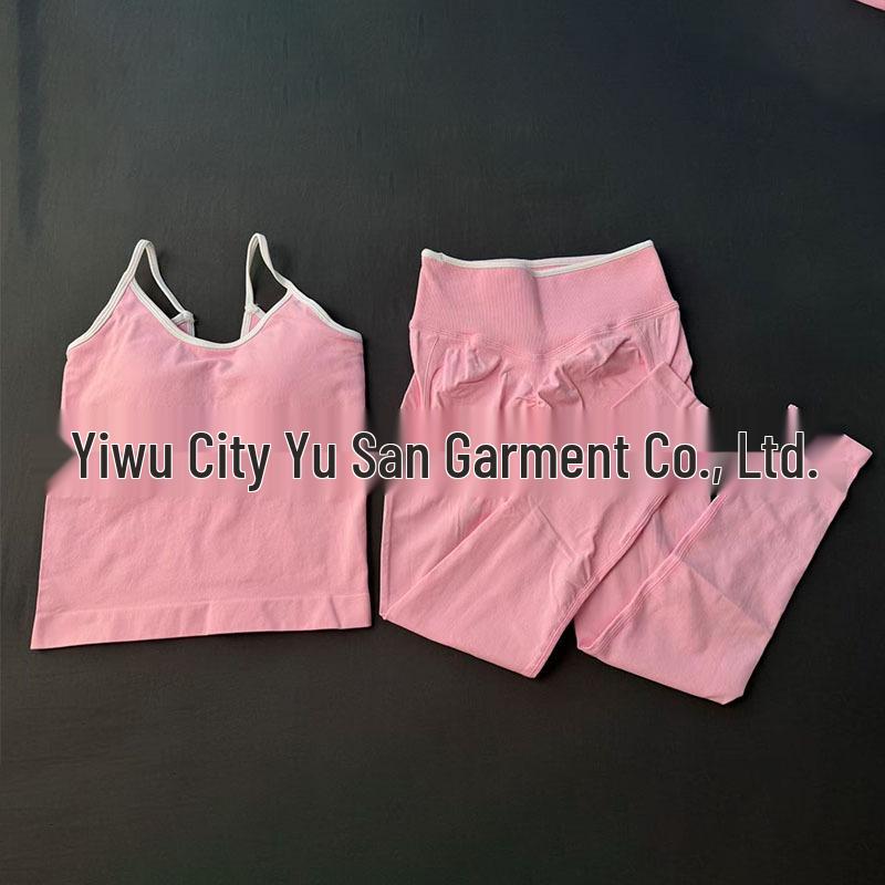 Dámský bezešvý barevný set na jógu TEVEO: Rychleschnoucí fitness oblečení s krásným designem zad.