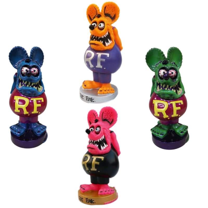 Niedliche Rat Fink PVC Sammlerfigur in auffälligen Farben mit Verpackung