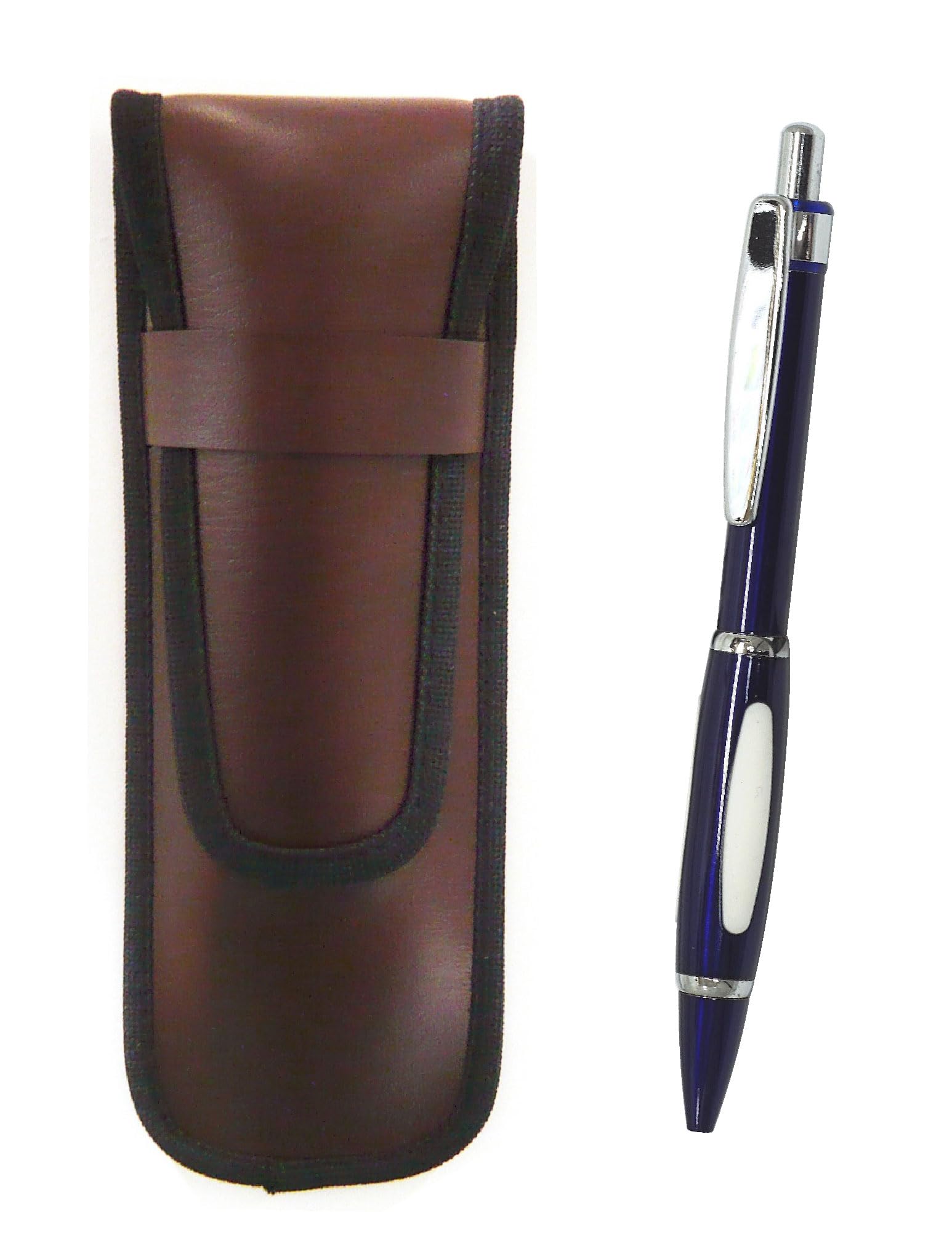 

Takizawa Slim Synthetic Leather Pen Metal Scorpion Shocking Ballpoint Pen Case, Brown, & Set, Blue, 3-Pack, T23-KBSC-B989A-L-3 синий