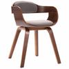 Dining Chair Beige Bentwood and Fabric