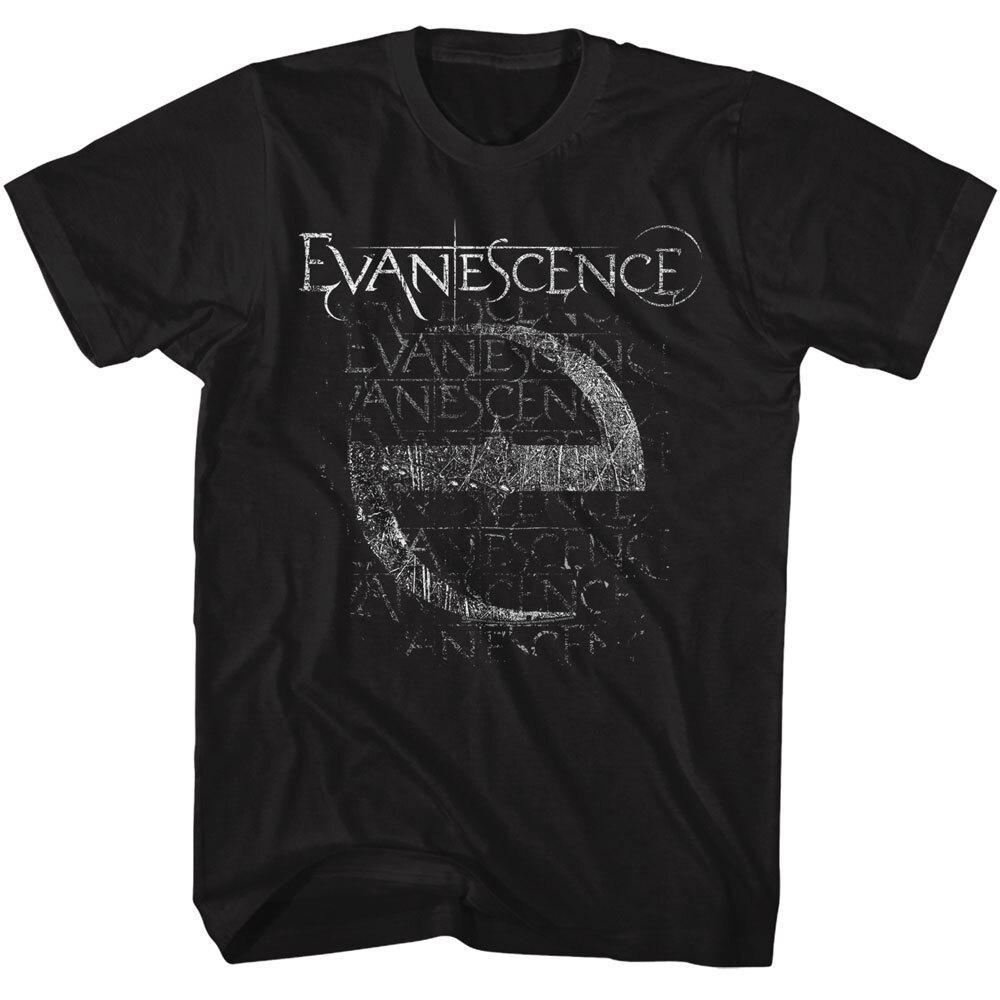 Evanescence Vintage E Logo Name Repeat Men T Shirt Rock Band Merch XXXXL