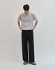 WORK ON BODY OFF [Summer] Mitis Semi-Wide Banding Slacks [Black]