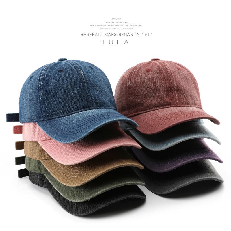 Women's Washed Denim Baseball Cap, Suitable for Outdoor Activities, Provides Warmth, Sun Protection, and Shade