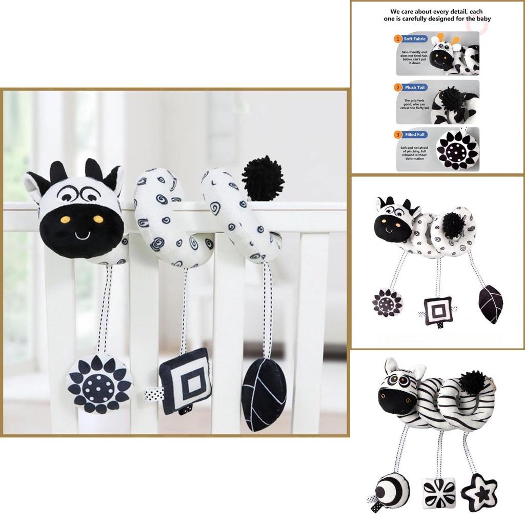 Black And White Animal Visual Stimulation Early Education Crib Toy