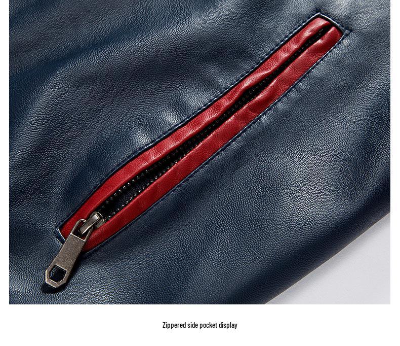 Young Men's Casual PU Leather Jacket, Baseball Stand Collar – Trendy Spring/Autumn Outerwear 7701.