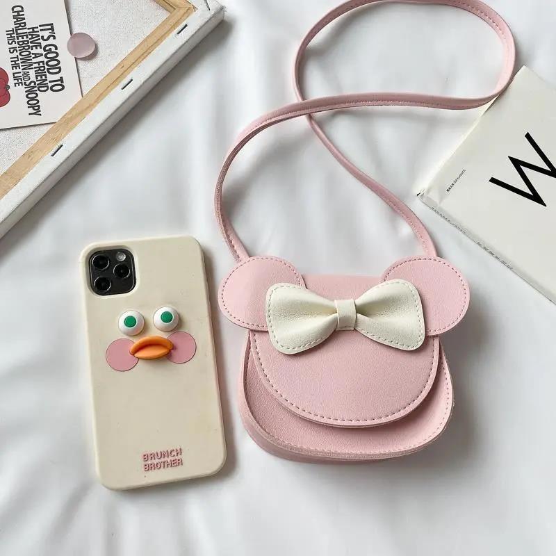 Children's Bag Girls Messenger Bag New Korean Version Mini Bow Shoulder Bag Infant Cartoon Change Accessories Bag