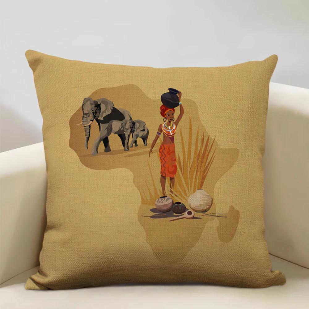 Ethnic Tribe Decorative Throw Pillow Case African Pattern Cushion Cover Home Sofa Decor Pillowcase Universal in All Seasons
