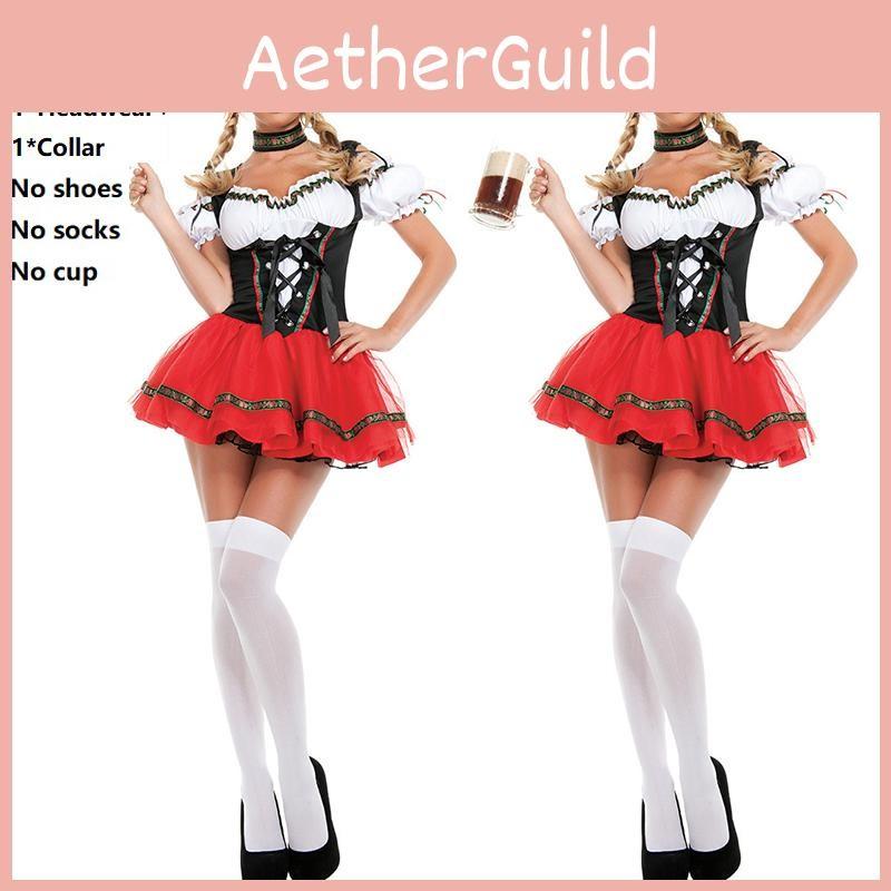 Oktoberfest German Beer Maid Wench Outfit Stage Costume Clothing Womens