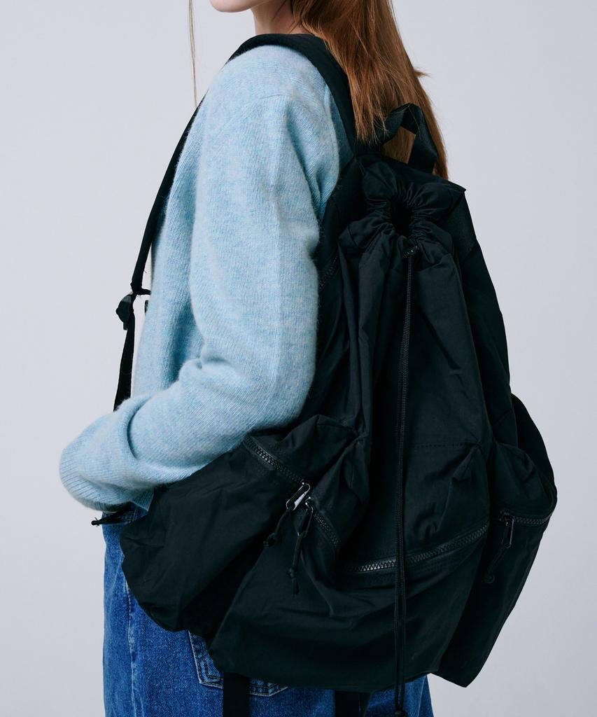 Bymoss Big String Backpack - Black