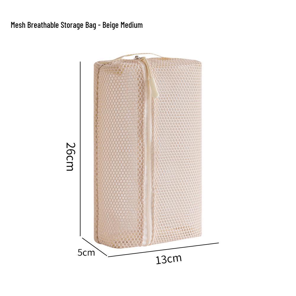 Mesh Transparent Travel Storage Bag Set for Cosmetics & Toiletries - Foldable Organizer
