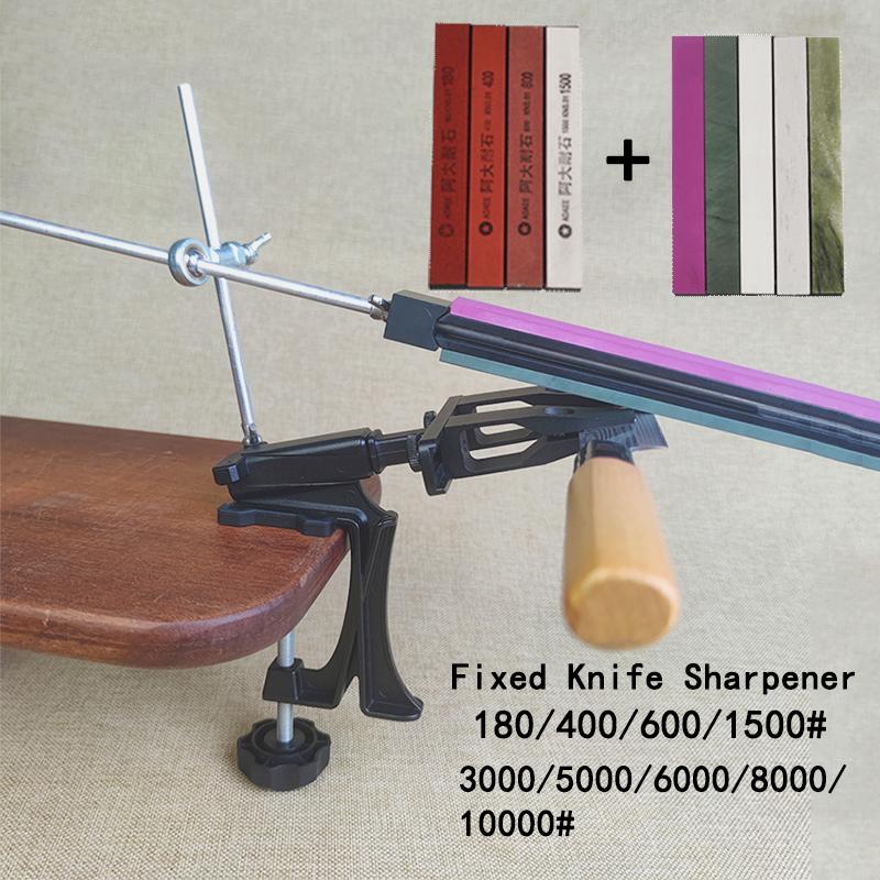Fixed Knife Sharpener Professional Angle Sharpening Stone Kitchen Whetstone Grinding System Honing Diamond Grinder Woodwork Tool