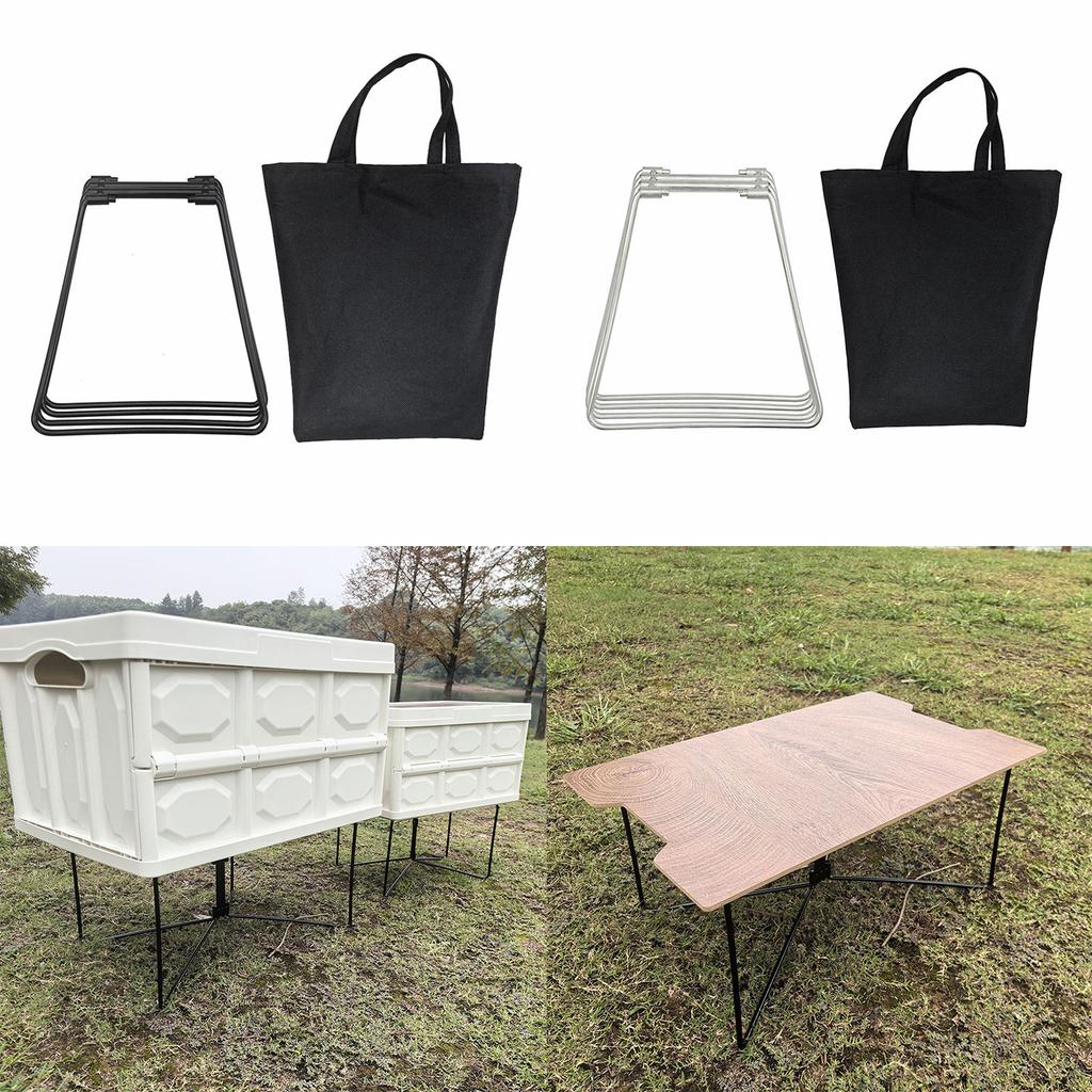Camping Folding Coolers Stand Storage Box Bracket Metal Luggage Rack Portable Ices Box Holder for Outdoor Travel Cooking