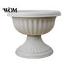 Sturdy Plastic Flowerpot Flower Urn Planter, Goblet-Shaped Plant Pot, Lightweight with Garden Pot Built-in Drainage Holes for Indoor Outdoor