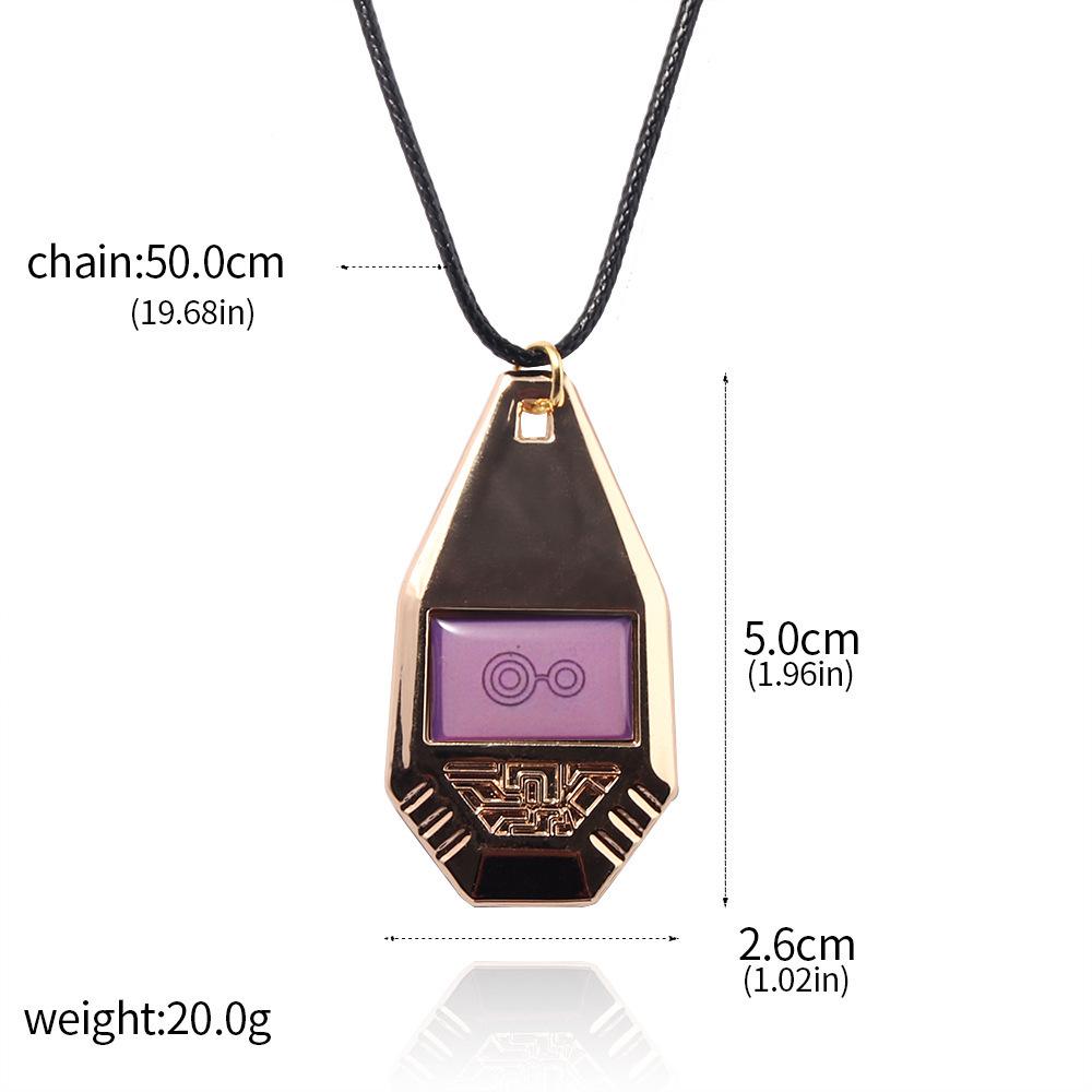 Digimon Anime Pendant Necklace - Holy Plan Wisdom, Courage, Friendship, Hope Badge Alloy