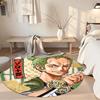 Zoro's Round Floor Mat Suitable for Game Room Entryway Study room Dormitory Anti-slip Round Rug Anime Office Decor Perfect Birthday Christmas Gift Ide