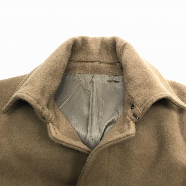 TORNADO MART Short Wool Coat Outerwear/Men’s M/Camel/Hidden Buttons, Center Vent, Side Pockets(USED)
