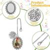Brooch Making Set Wedding Bouquet Charm Includes Frames Pendant Alloy Texture Brooch Making Part Suitable for Making Pin