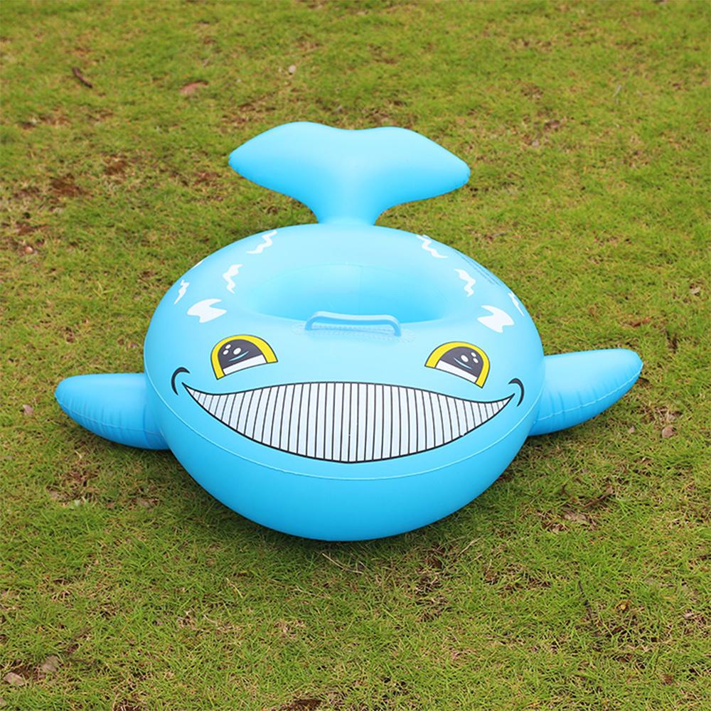 Inflatable Whale Baby Swim Seat, Cartoon Water Toy for Kids with Handle, Summer Beach Float
