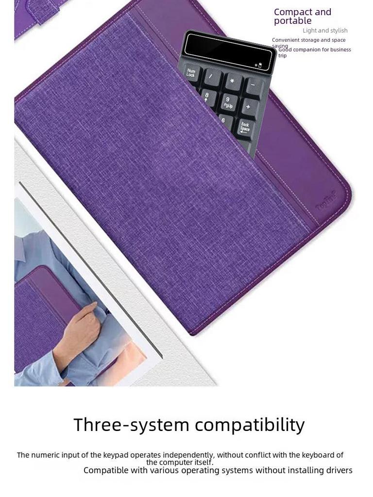 Compact Wireless Numeric Keyboard with Floating Keycaps for Financial Accounting