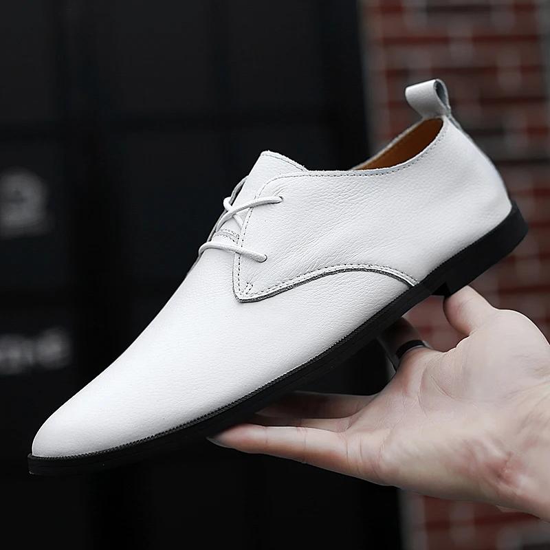 

Men Casual Shoes For Men Classic Business Office Shoes Male Genuine Leather Footwear New Man Fashion Design Leather Men Shoe 37