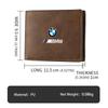 BKSN4 Car Men Women Short Wallet Credit Card Holder Payment Zero Purse For BMW G30 G20 M3 M5 E91 E92 E93 E36 E70 X3 X4 X5 X1 E39 F30