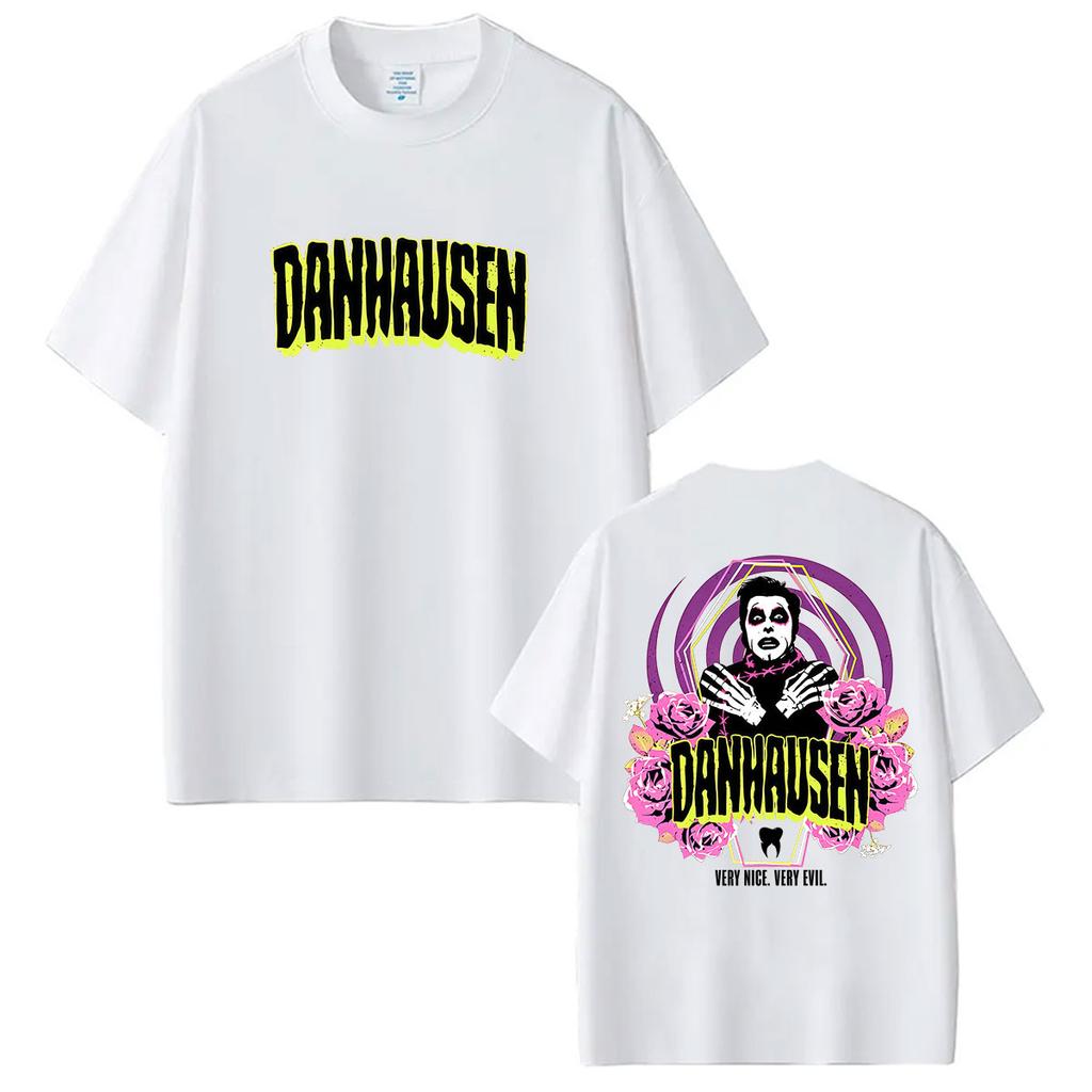 Danhausen Very Nice Very Evil Graphic T Shirts Mens Vintage Fashion Cotton Short Sleeve TShirt Classic Gothic Clothing Tshirt