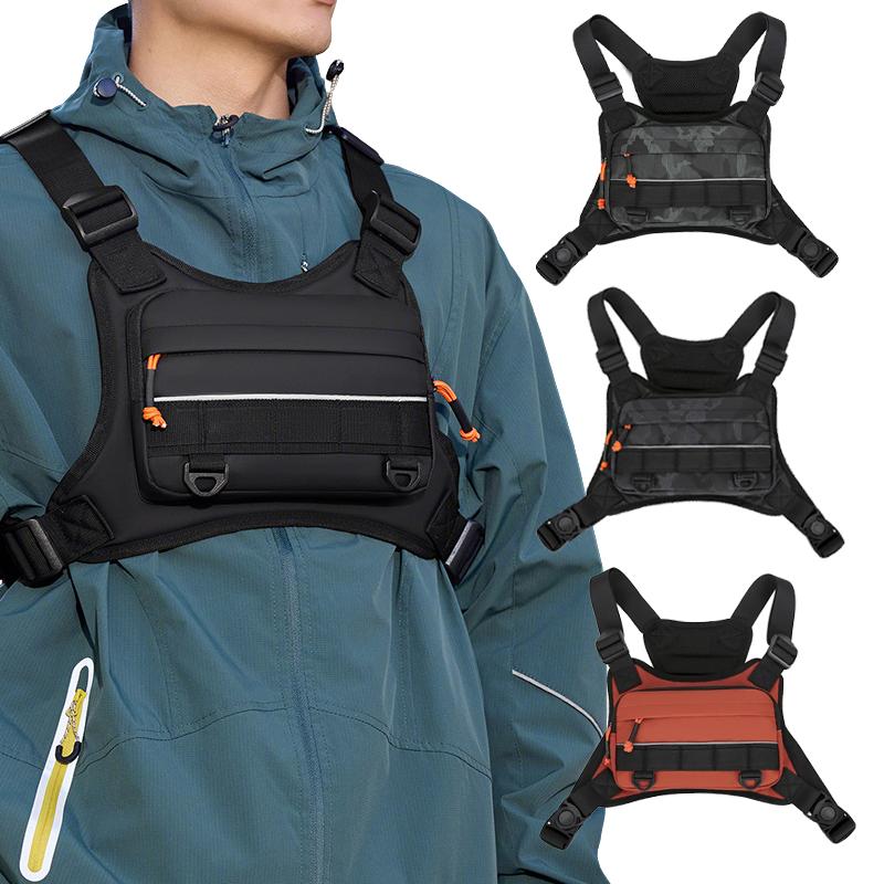 Oxford-Gewebe Wasserdichte Laufweste Tasche Sportweste Tasche Leichte Multifunktionale Brusttasche Militärische Taktische Rucksäcke