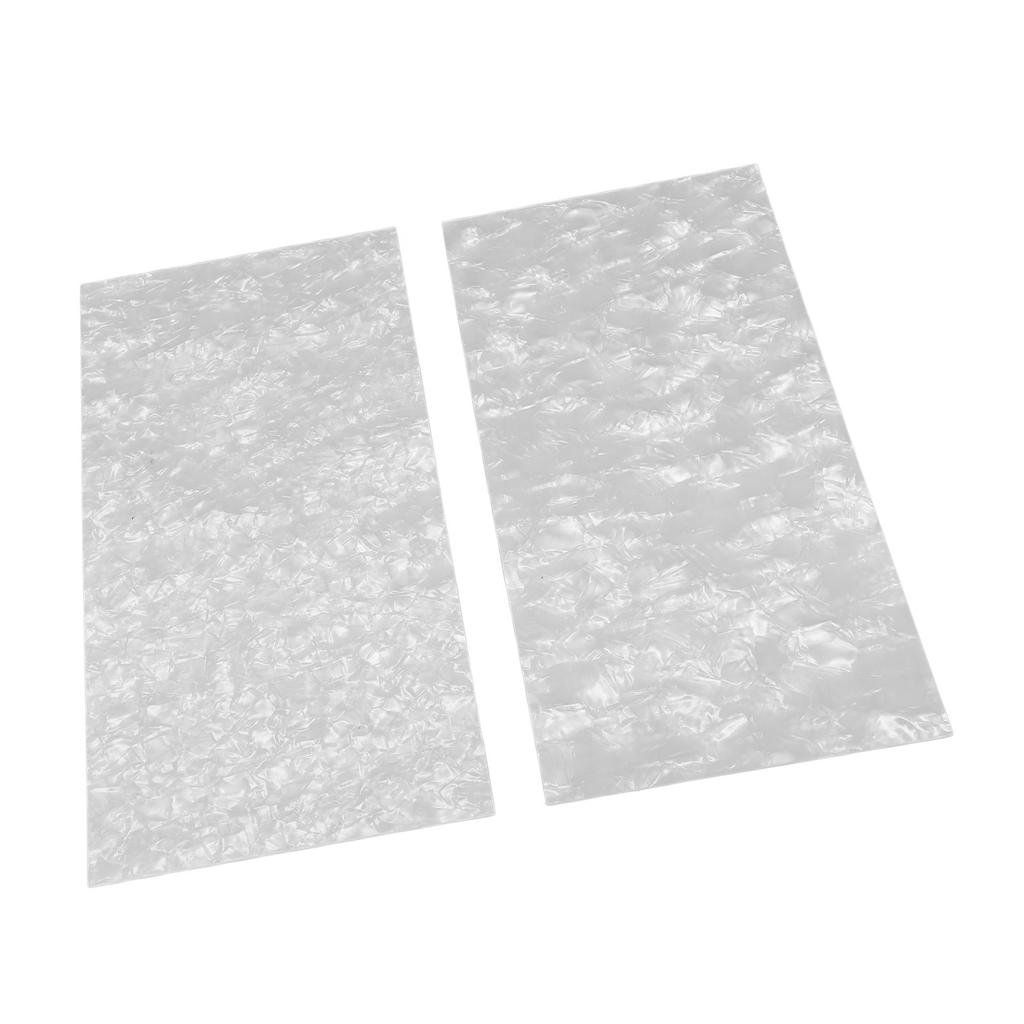 2Pcs Guitar Head Veneer White Pearl Pattern Celluloid 0.7mm Thickness Acoustic Guitar Veneer