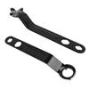 Black Four-Claw Dual-Use Angle Grinder Wrench for Multifunctional Socket Removal, Grinding Disc, Sanding Disc, and Flange Assembly/Disassembly.