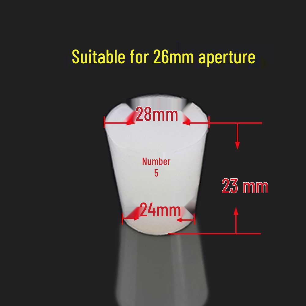 Silicone Rubber Seal Plug for Test Tubes & Drains with Hole