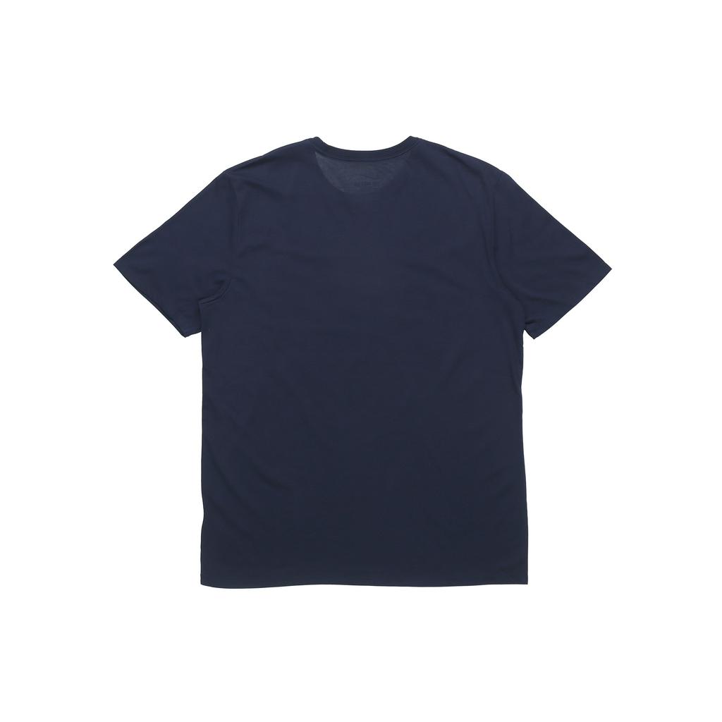 Nike T Shirts Men's Dark Blue Crew Neck Moderate Straight Fit 768826-451