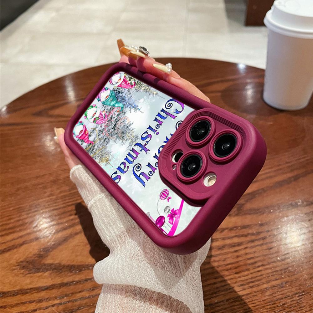 

Ae116 Счастливого Рождества С Новым годом художественные чехлы для телефонов Samsung M54 A72 M23 Moto G30 Google Pixel 9 OnePlus11 Tecno Angel Eye Ladder Защитный чехол itel P55 5G