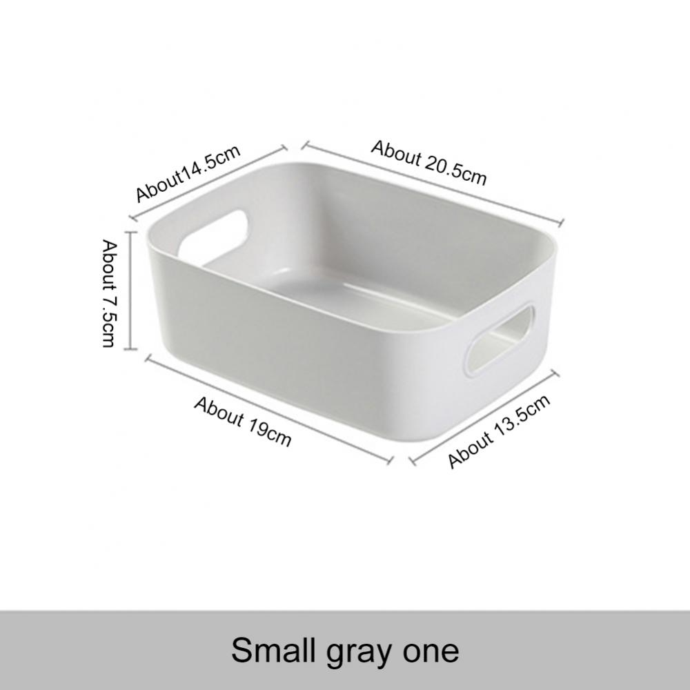 Plastic Sundries Storage Basket Desktop Cosmetic Snack Organizer Household Kitchen Bathroom Sorting Box Container with Handle