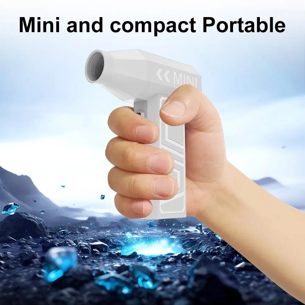 130000RPM Violent Fan Mini Turbo Jet Fan Powerful Air Blower Adjustable Wind Speed Type-C Charging Brushless Motor Turbo Blower