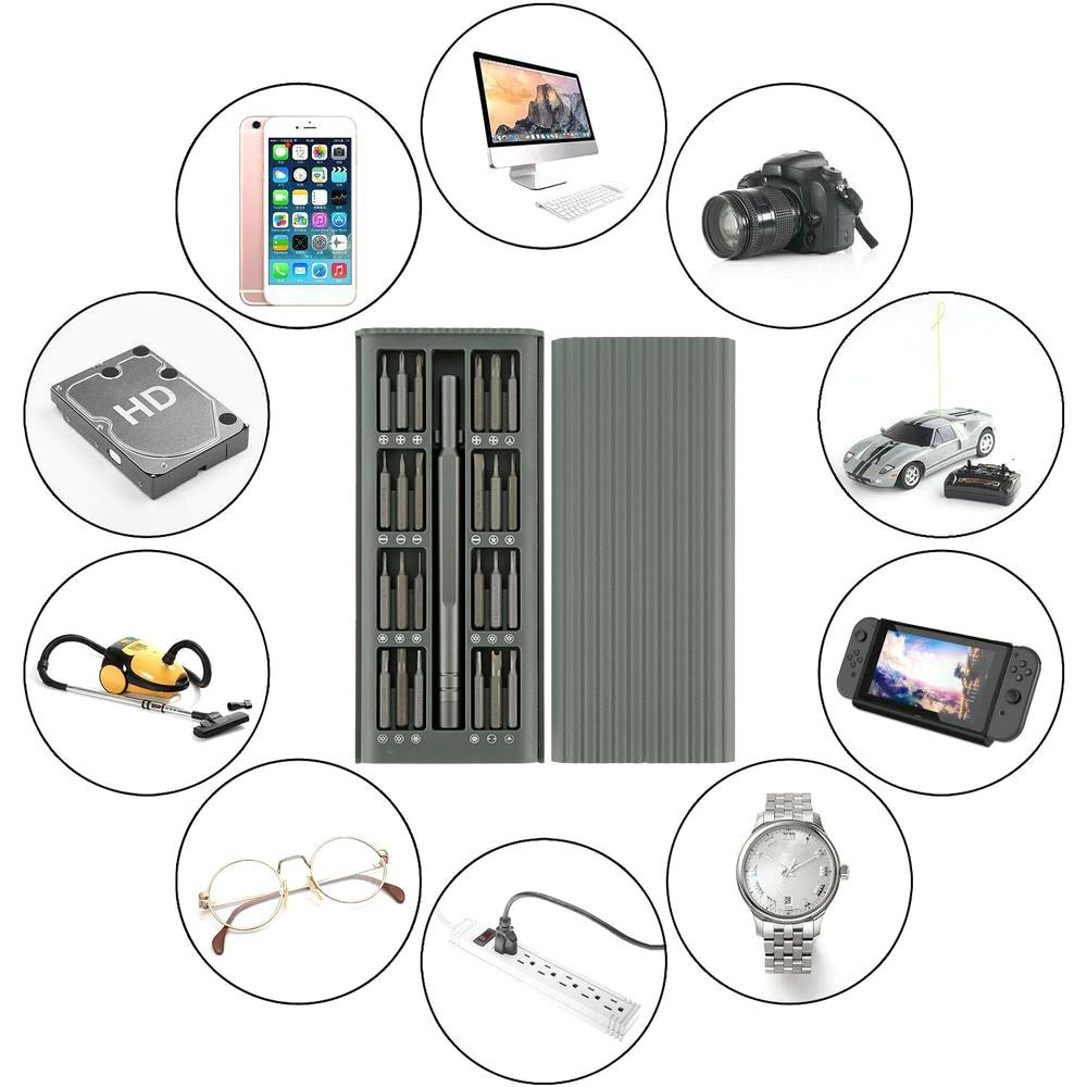 25-teiliges Präzisionsschraubendreher-Set Kleines Schraubendreher-Set mit Etui Magnetisches Mini-Schraubendreher-Set für Uhr Tablet-PC Spielkonsole